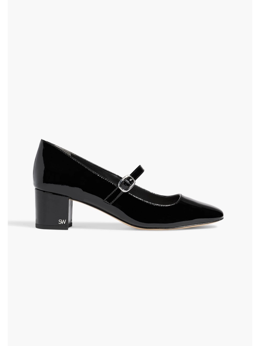 Stuart Weitzman Black Mary Jane Block Heel Pumps